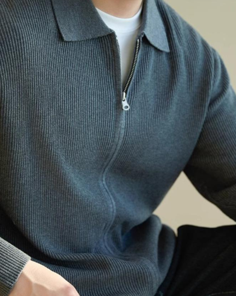 Polo collar sweater