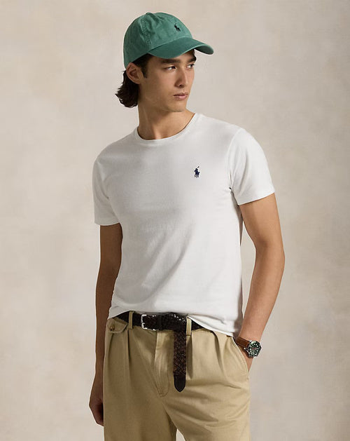 Slim fit jersey crew neck t-shirt RL - White