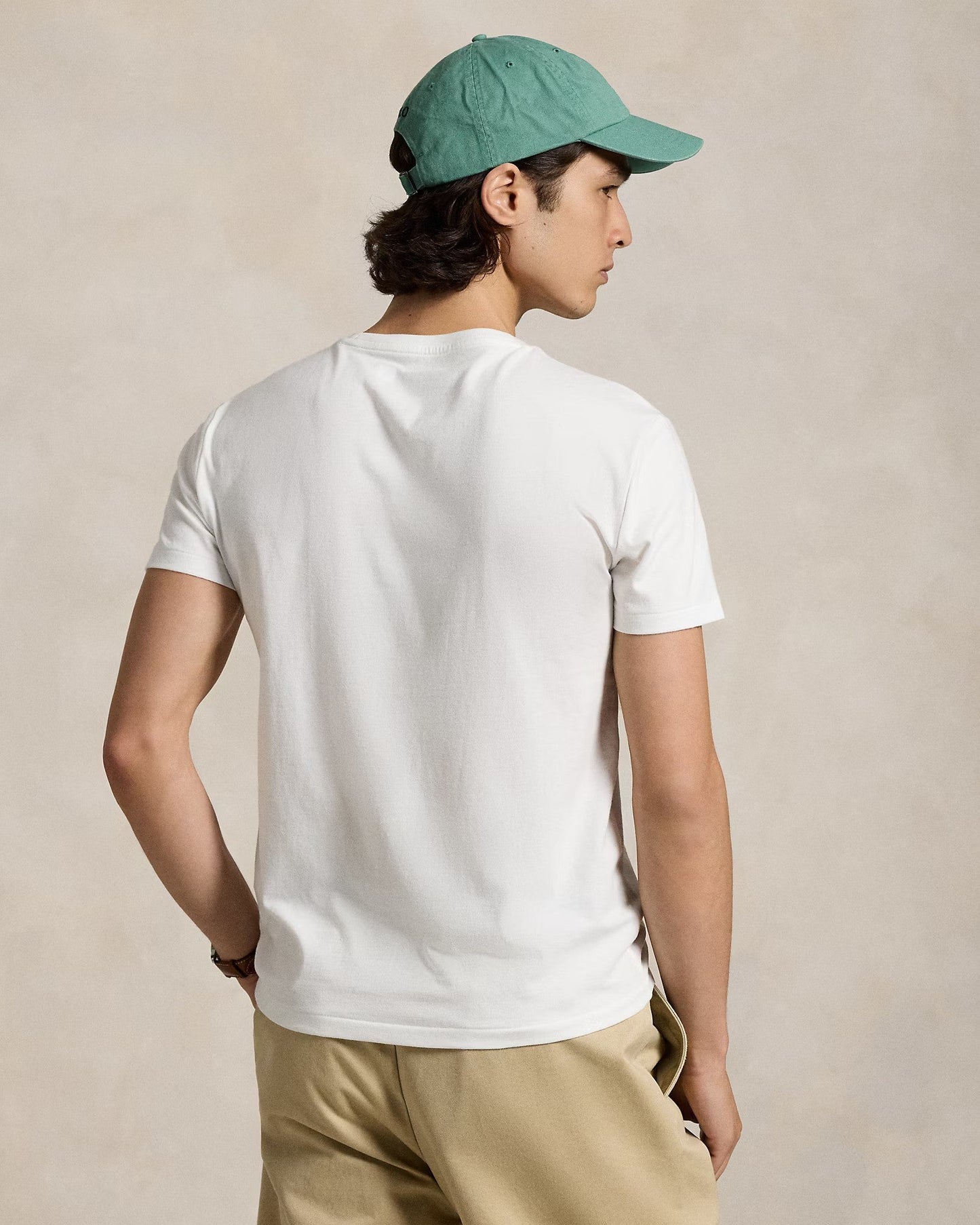 Slim fit jersey crew neck t-shirt RL - White