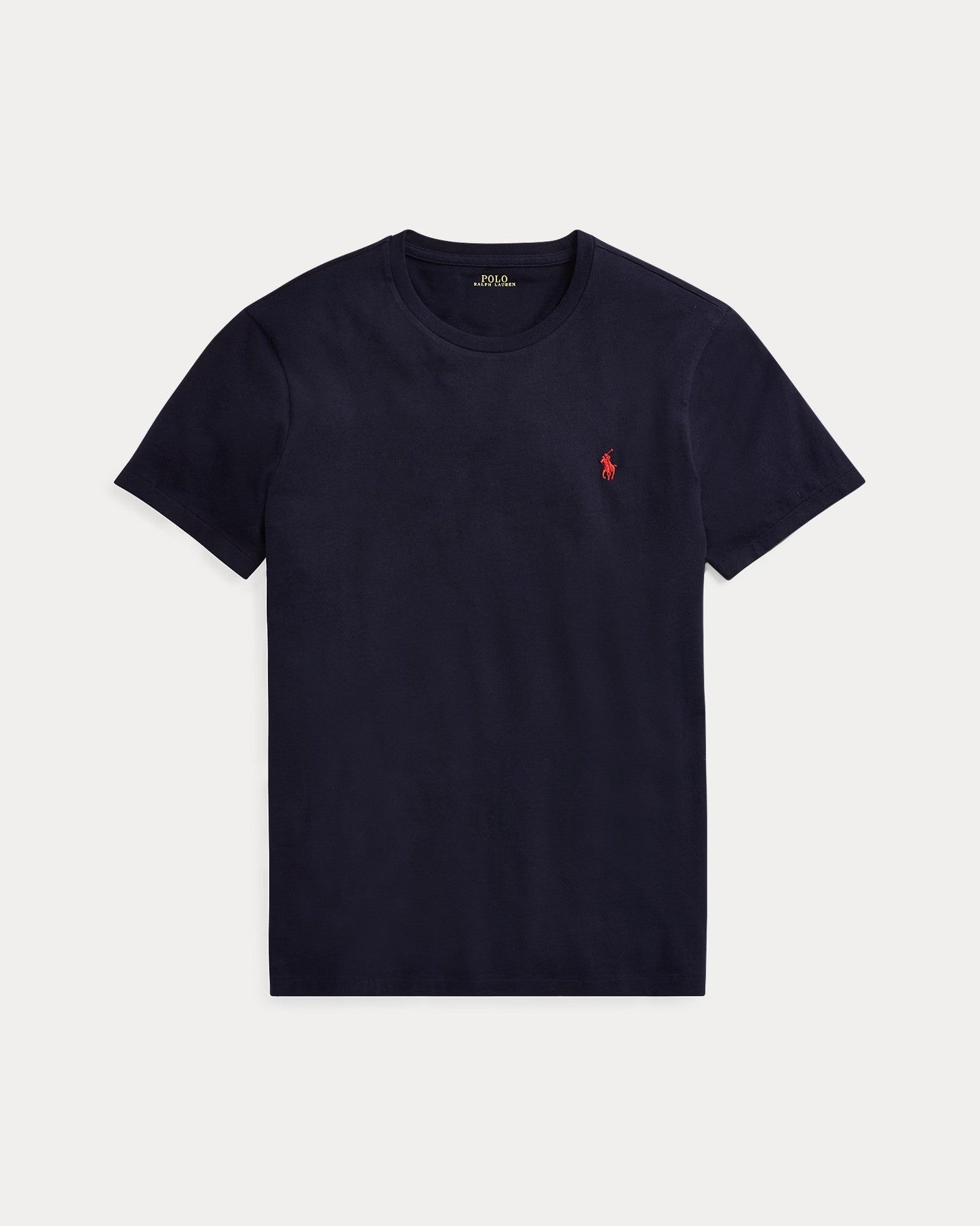 Slim fit jersey crew neck t-shirt RL - NAVY BLUE