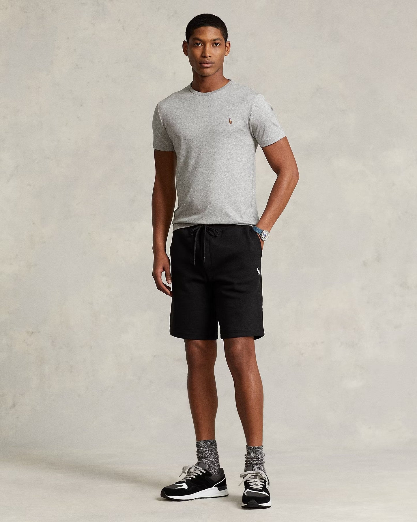 Slim fit jersey crew neck t-shirt RL - Gray