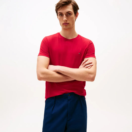 Classic Slim C-Neck T-Shirt  - Red