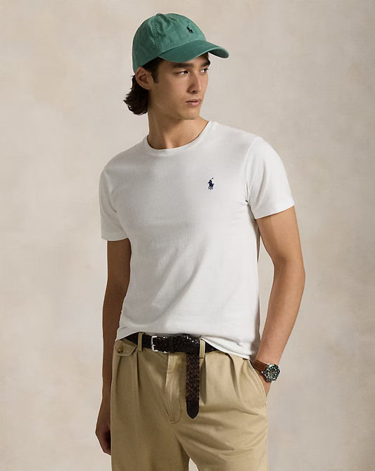 Slim fit jersey crew neck t-shirt  RL - White